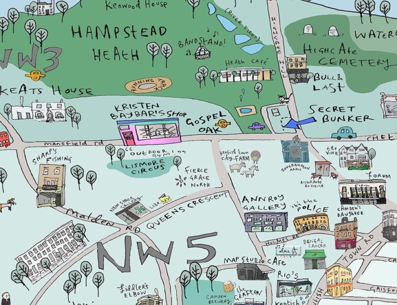 Kentish Town map Raw Art